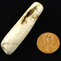 Naga, Shell Bead, Antique Chank Medium Tube 2x 1/2"