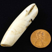 Naga, Shell Bead, Antique Chank Medium Tube 2 x 1/2"