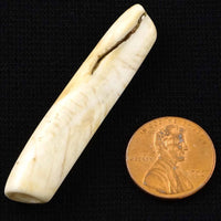 Naga, Shell Bead, Antique Chank Medium Tube 2 x 3/8"