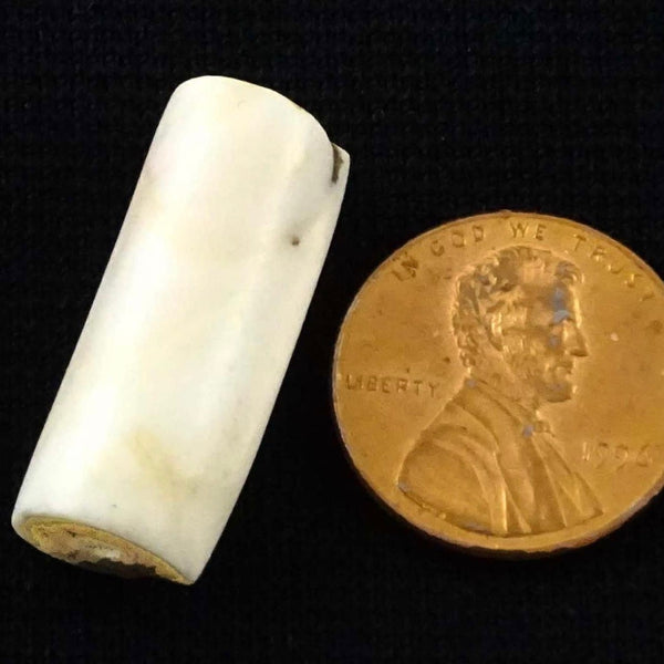 Naga, Shell Bead, Antique Chank Small Tube 1 x 3/8"