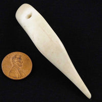 Naga Shell Slice, Antique, Narrow 1/2 x 3 inches