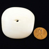 Naga Shell Disc, Antique, Medium 1 7/8 x 1 3/4 inches