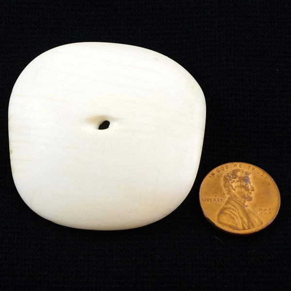 Naga Shell Disc, Antique, Medium 1 7/8 x 1 3/4 inches
