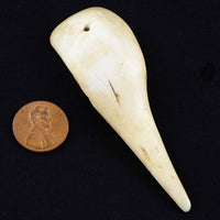 Naga Shell Slice, Antique, Medium, 1x3.25 inches