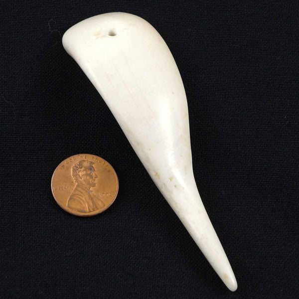 Naga Shell Slice, Antique, Medium 1 x 3 5/8 inches