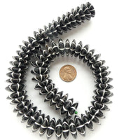 Horn & Bone Rondelles 7x20mm, on 16" Strand
