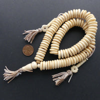 Bone, Mala, Natural Bone 3x14mm Slices