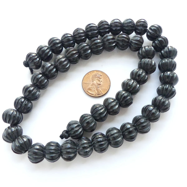 Horn Melon Shape Beads, 10x12mm on 18-inch Strands