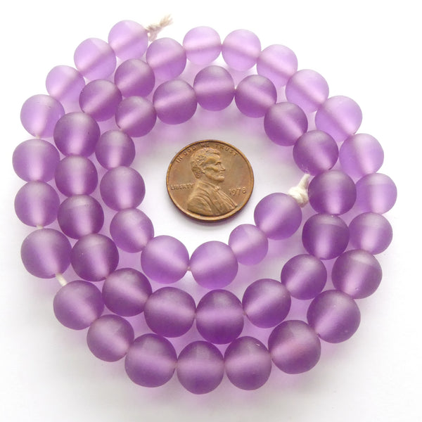 Resin Lavender Matte, 8mm Round on Strands of 50+ Beads