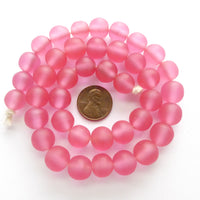 Resin Pink Matte, Round 10mm, Strands of 40