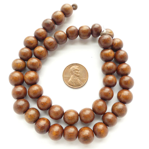 Wood, Round  Madre de Cacao, 10mm Beads on 16" Strands