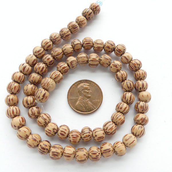 Patikan Wood, 6mm Round Beads on 16" Strands
