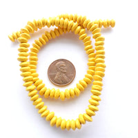 Wood Rondelles Yellow, 3x6mm, 16" Strands