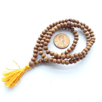Wood Round, Natural Wood Mala, 5mm on 18" Strands