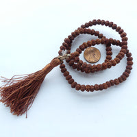 Rudraksha Seed Malas of 6mm Beads with Silky Tassel