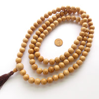 Wood Round, Natural Walnut, 12mm on 50mm Mala