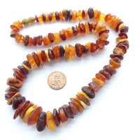 Amber Baltic, Chips Matte, Graduated 6-20mm Diamater, 23" Necklace