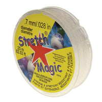 Elastic Cord, Stretch Magic, Clear 0.7 Diameter on 25 Meter Spool