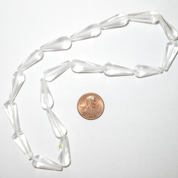 Glass Teardrops 22x8mm